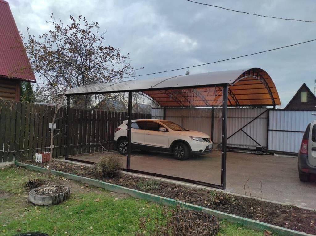 Прозрачные шторы ПВХ для навеса под автомобиль в Кременках